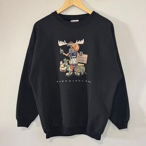 Vintage Newfoundland Backwoods Canada Crewneck / XL / 90s